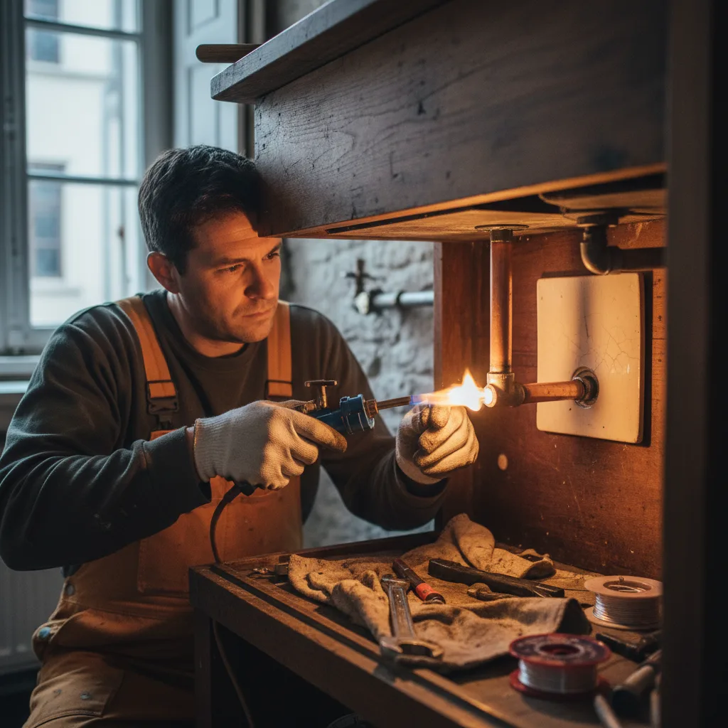 Plombier Vevey au travail